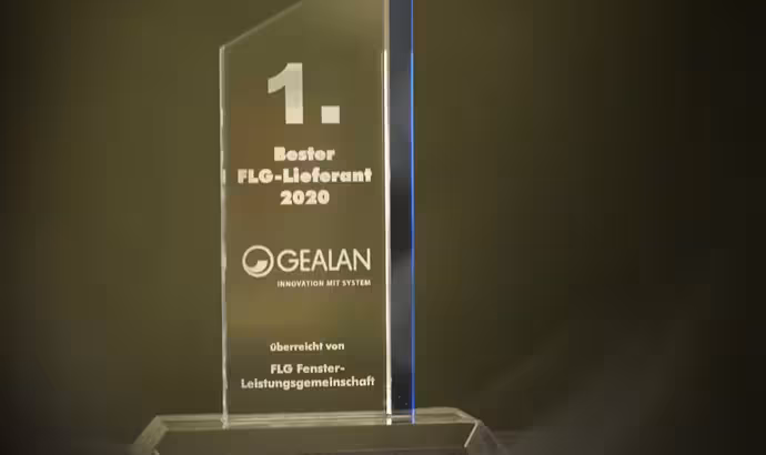 GEALAN Fenster-Systeme ist bester Lieferant 2020!