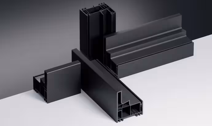 Dark profile perfects premium surface GEALAN-acrylcolor®