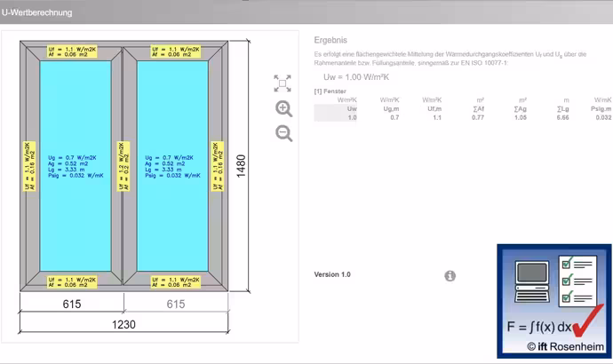 Planner software 2.0: ift Rosenheim certifies U-value calculation