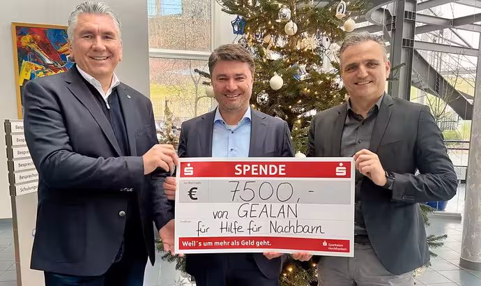 Traditionelles Engagement für die Region: GEALAN spendet 7.500 Euro an Hilfe für Nachbarn e.V.